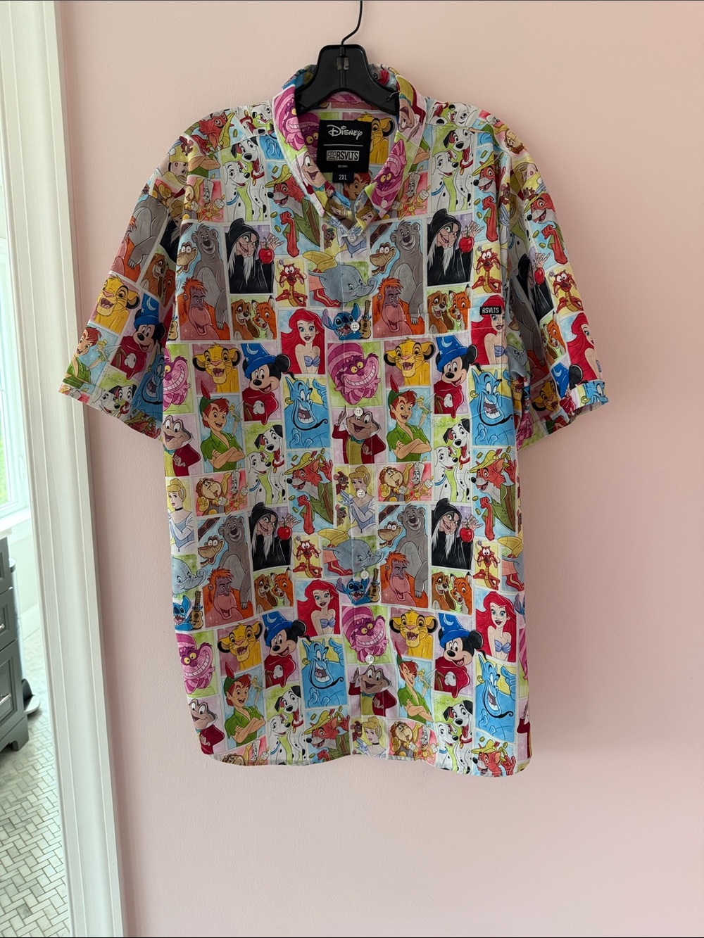 Disney Colorful Patchwork Character Button-Down Shirt